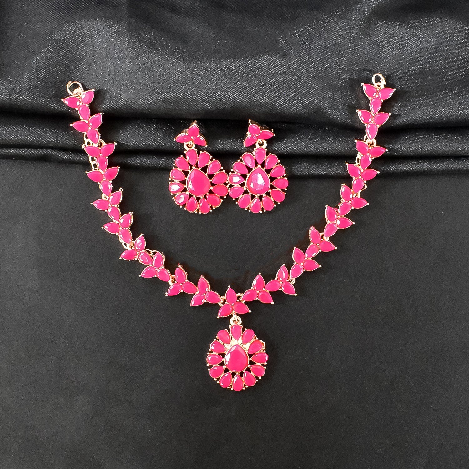 Pink Diamond Necklace Set - Image 3