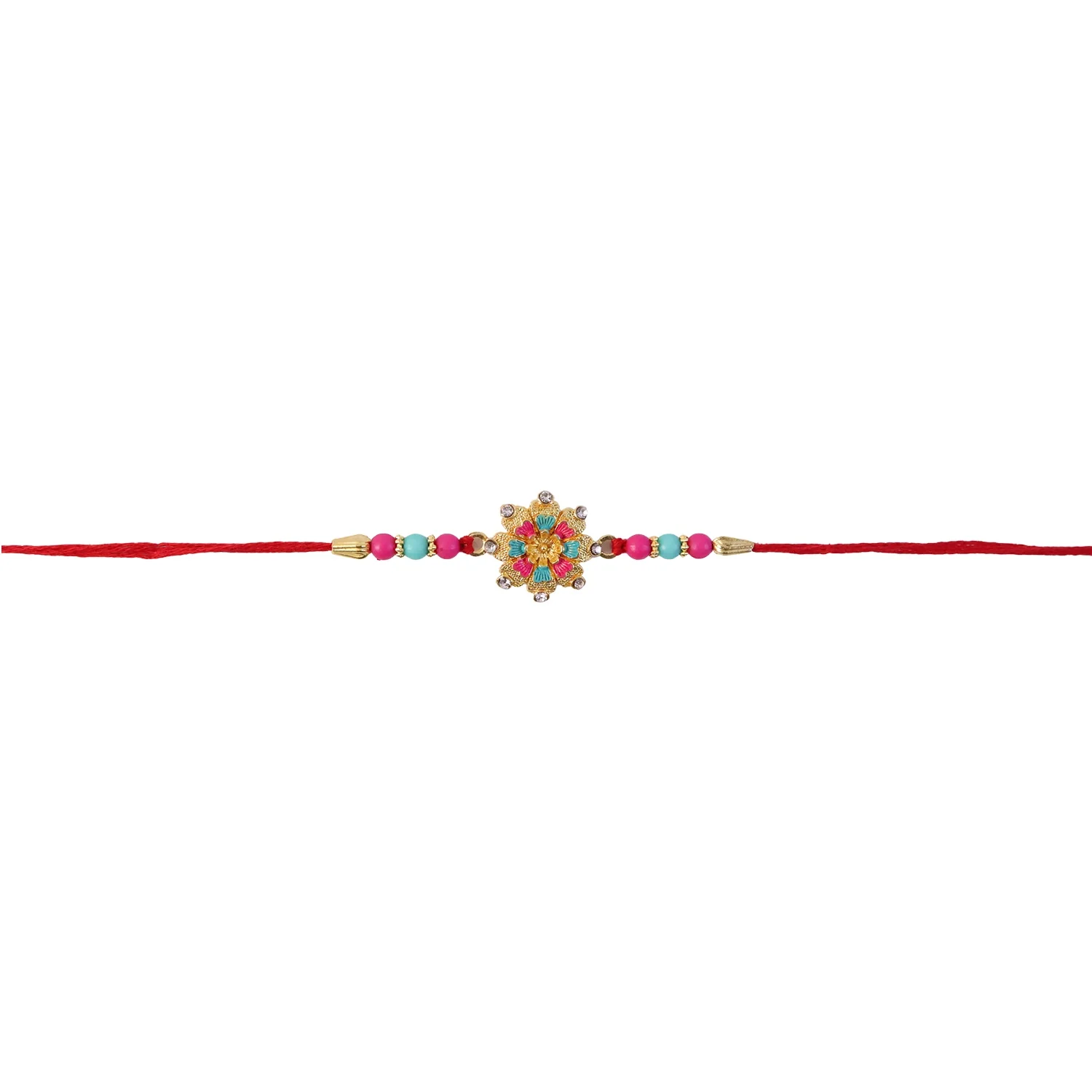 Pink Floral Mandala Mini Designer Rakhi - Image 5