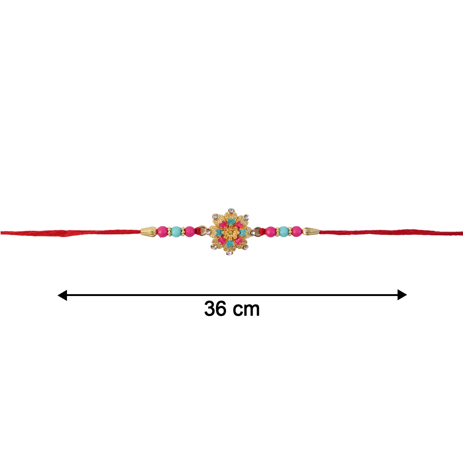 Pink Floral Mandala Mini Designer Rakhi - Image 6