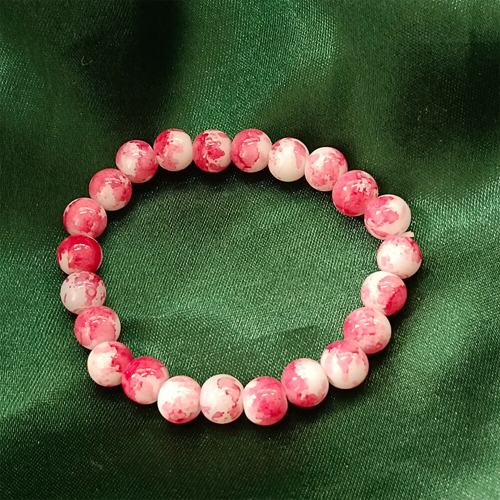Pink Glass Beads Bracelet - Image 2