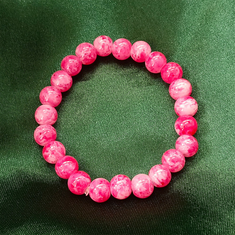 Pink Glass Beads Bracelet - Image 2