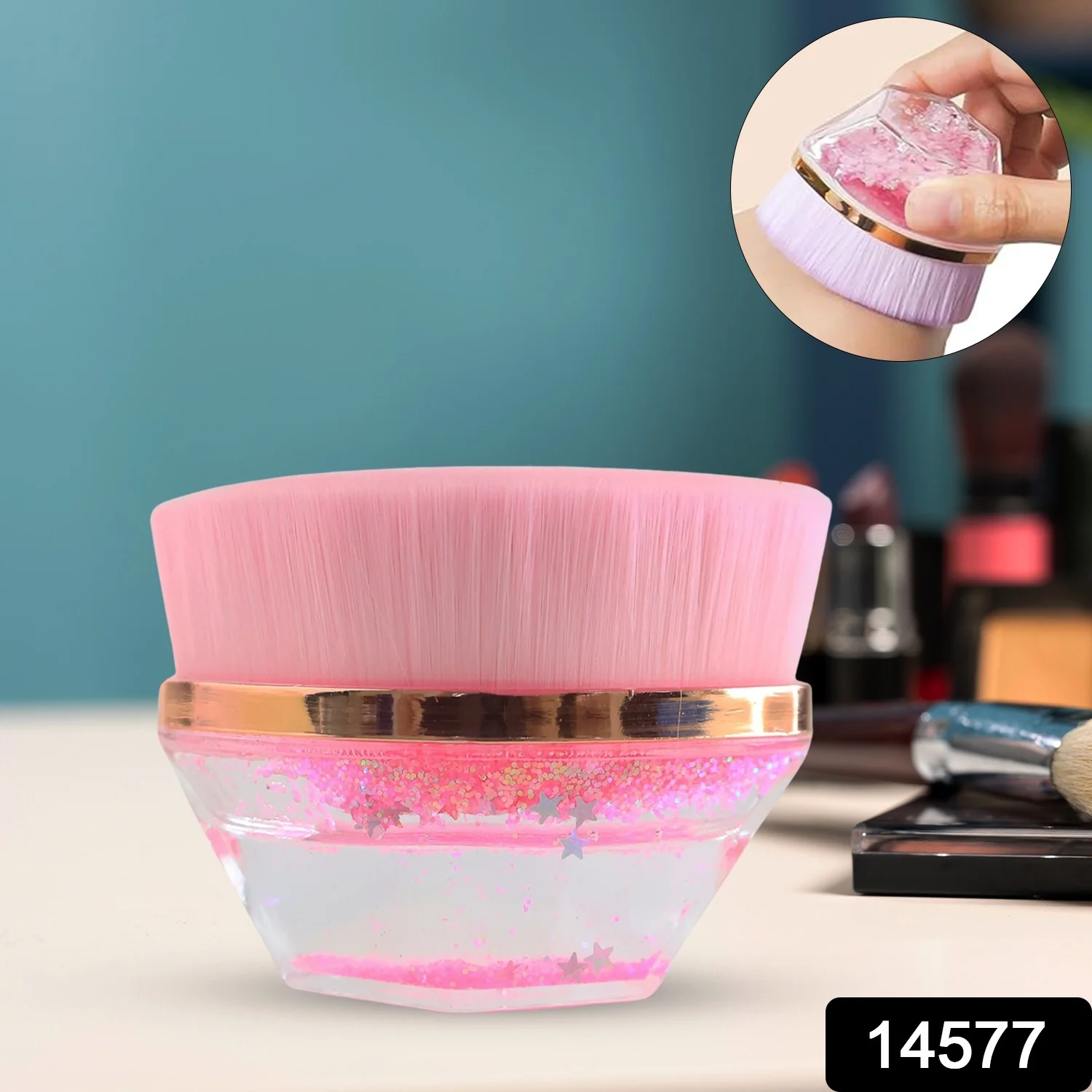 Glitter Cosmetic Brush with Starry Gel Base (1 Pc) - Image 2
