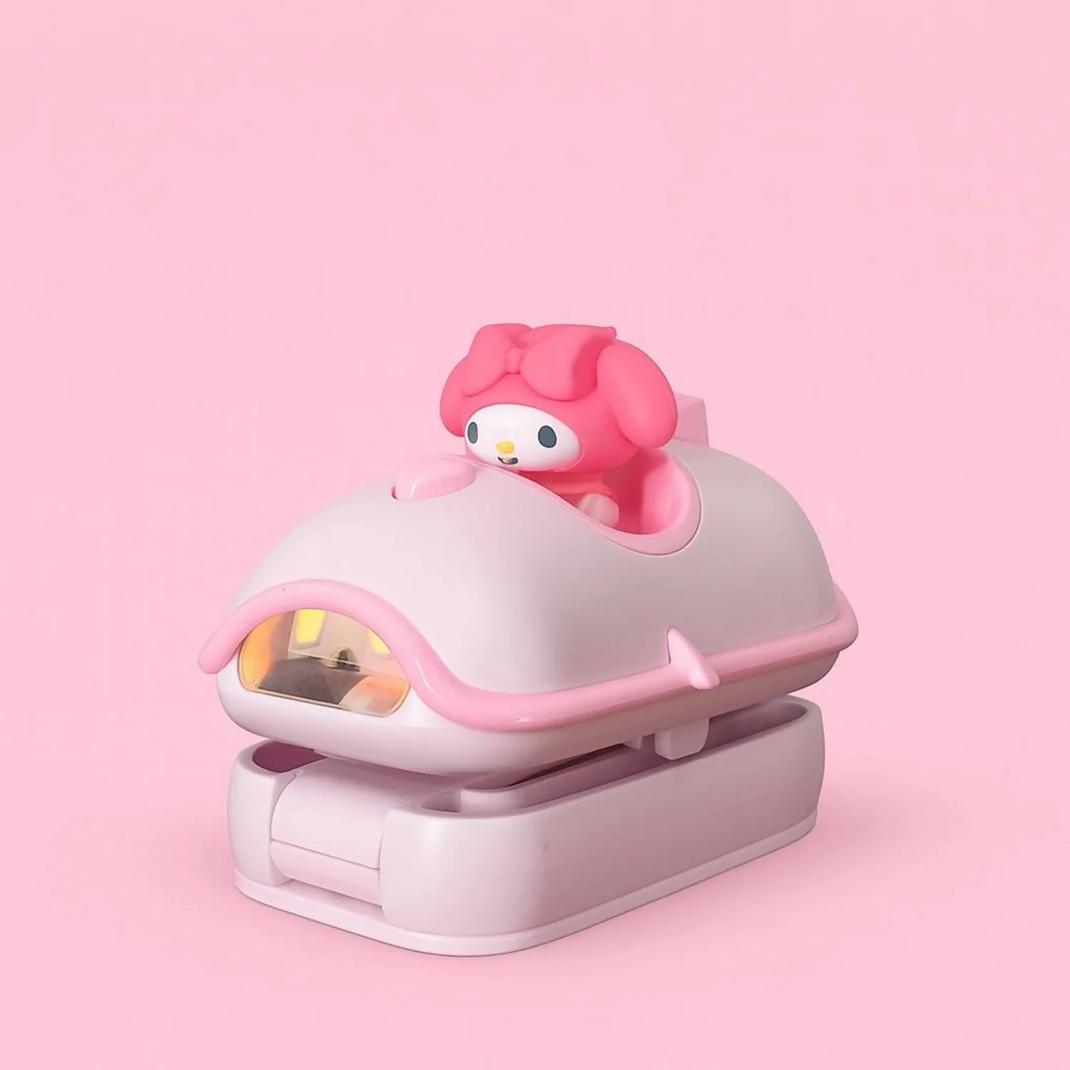 pink Mini Folding LED Night Light Cute Cartoon Desk Lamp for Kids Bedroom - Image 2