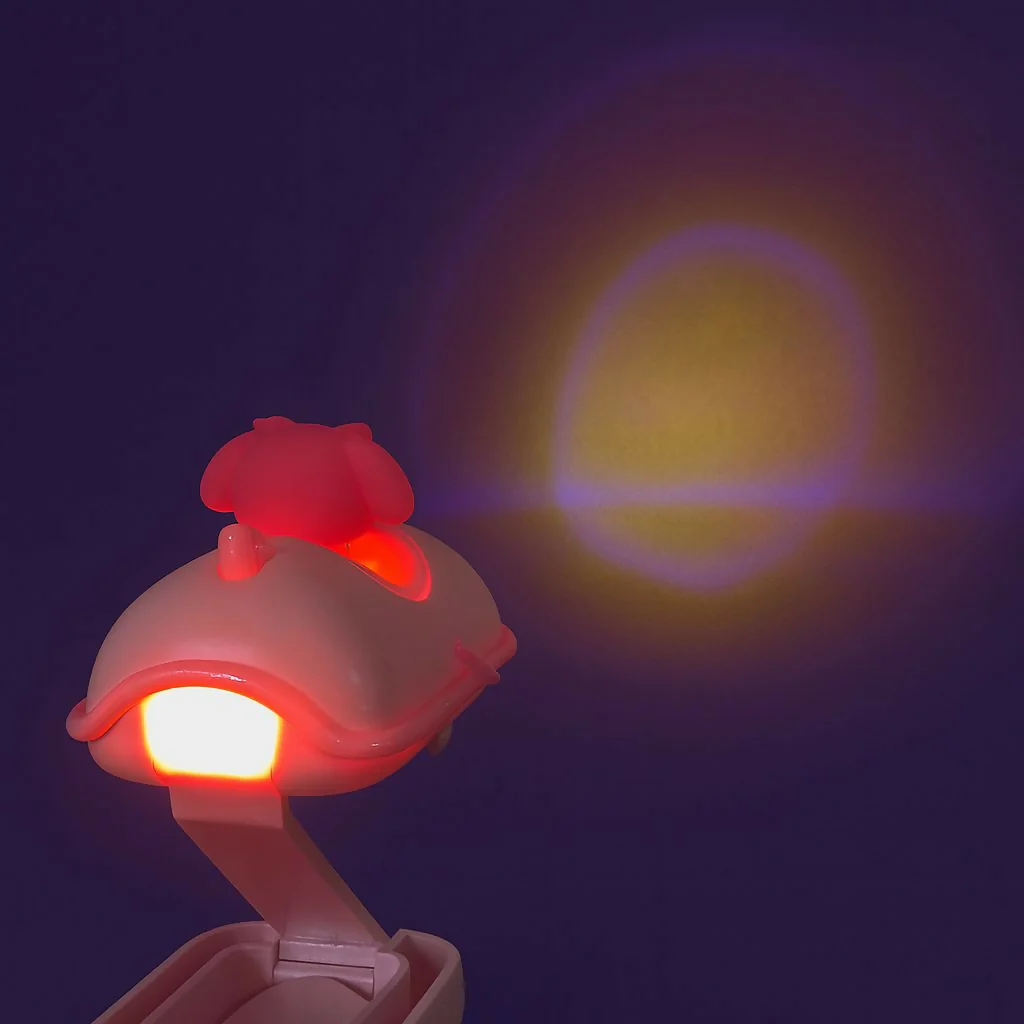 Pink Mini Folding LED Night Light with Clamp Base for Kids - Image 4