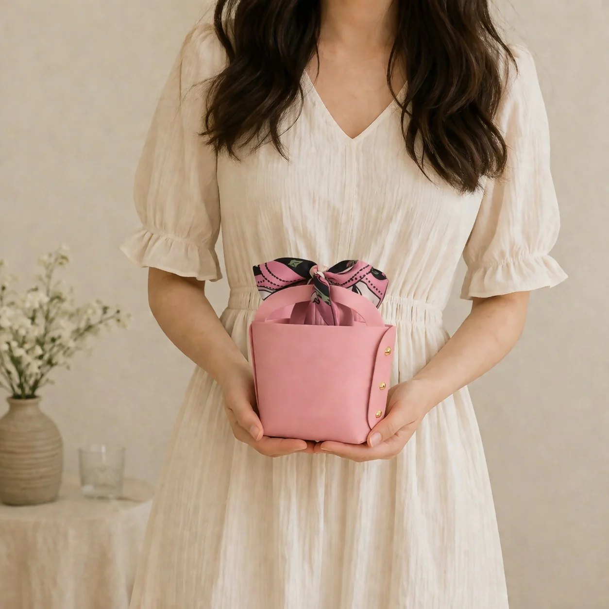 Pink Mini Handbag with Bow Small Cute Carry Purse for Kids - Image 2