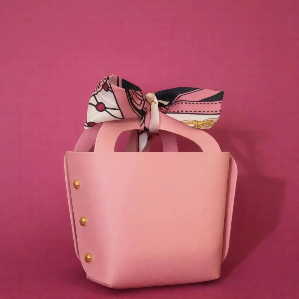 Pink Mini Handbag with Bow Small Cute Carry Purse for Kids - Image 3