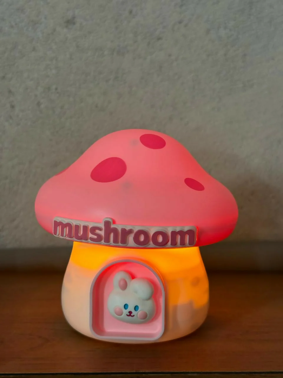 Pink Mushroom Study Table Lamp with Pencil Sharpener & USB Charging - Image 6