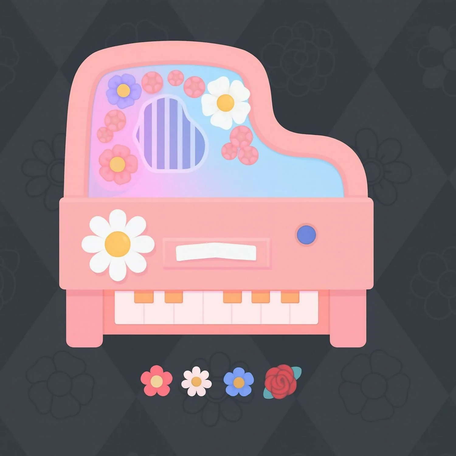 Pink Piano USB Mini Humidifier with Night Light for Bedroom & Kids Room - Image 5