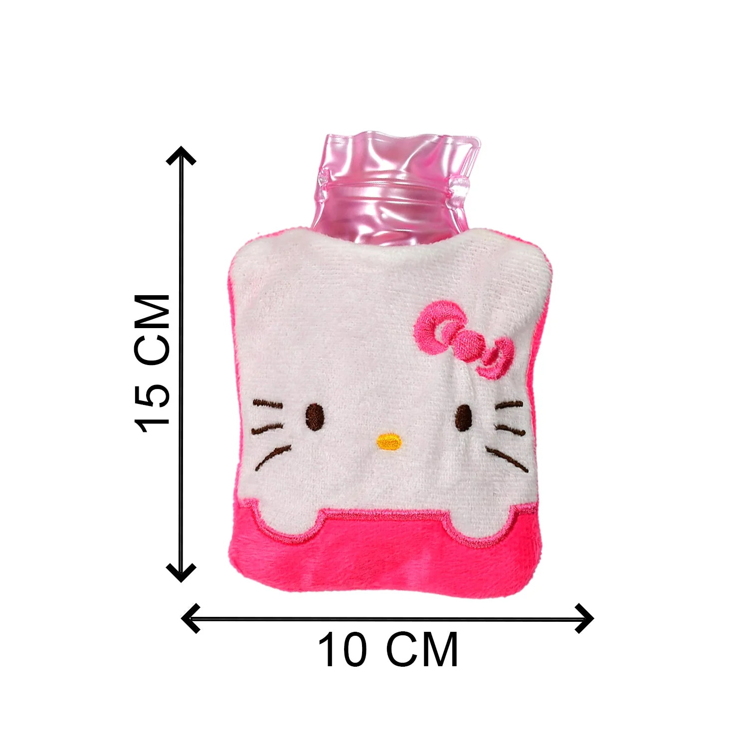 Pink Small Hot Water Bag with Cover for Pain Relief - Image 4