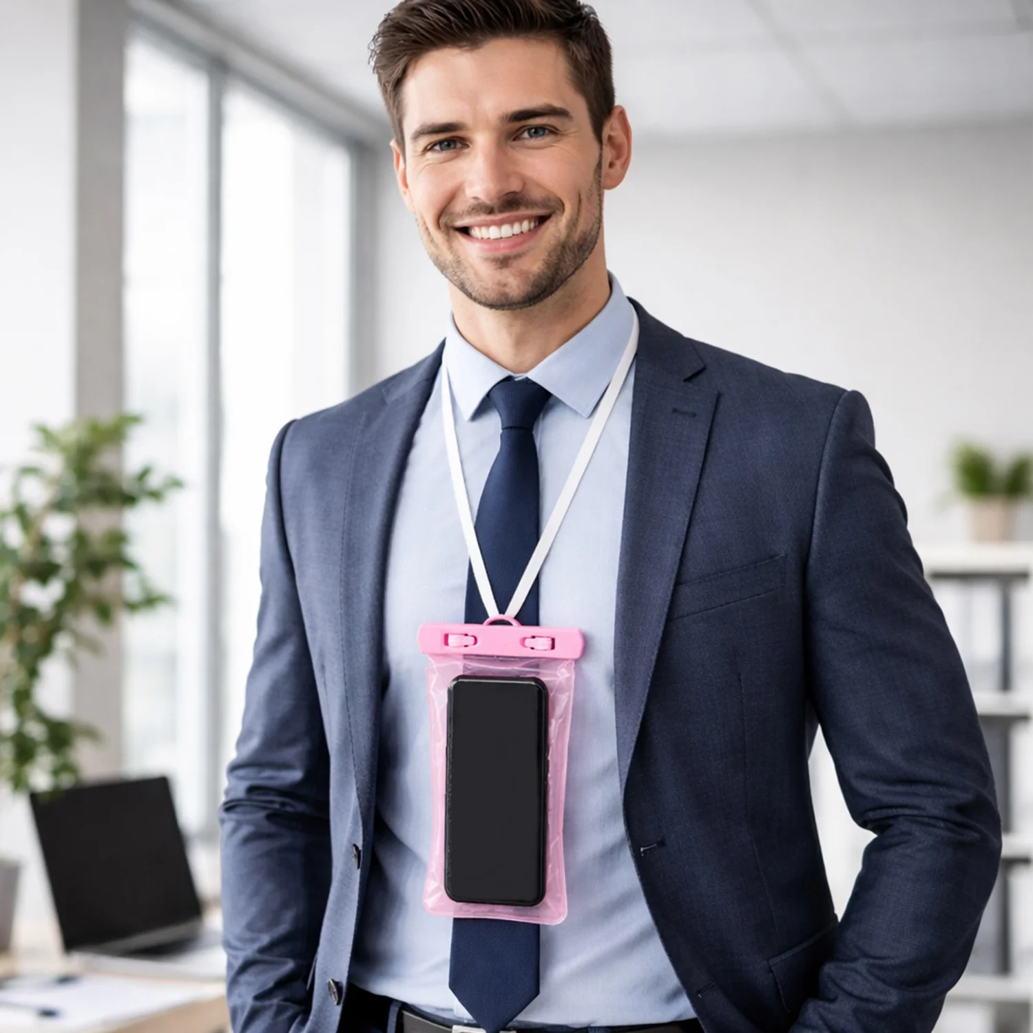 Pink Waterproof Phone Pouch Bag, Mobile cover (1 Pc) - Image 4
