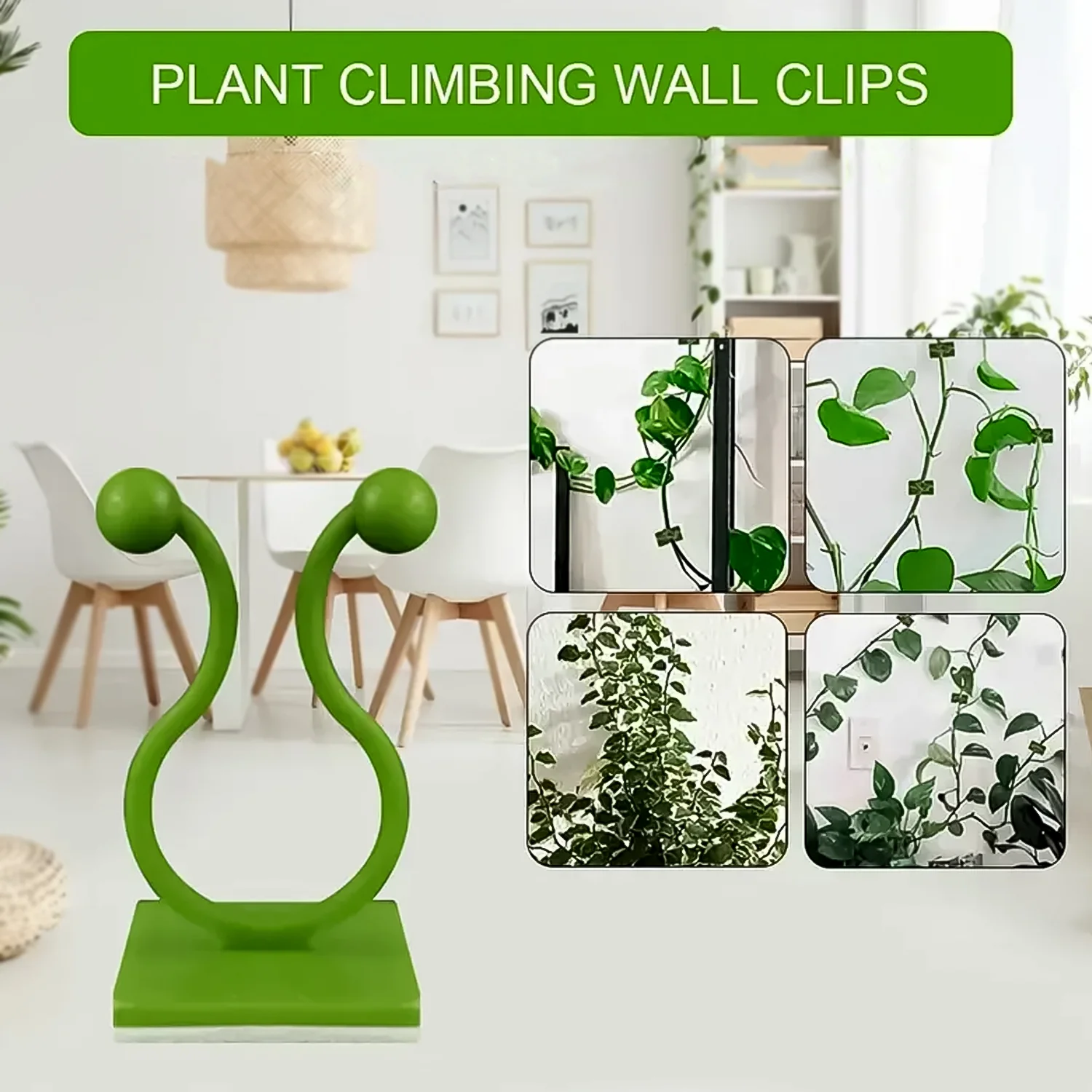 Plant Climbing Wall Fixture Clip Self-Adhesive Hook (100 Pcs Set) - Image 3