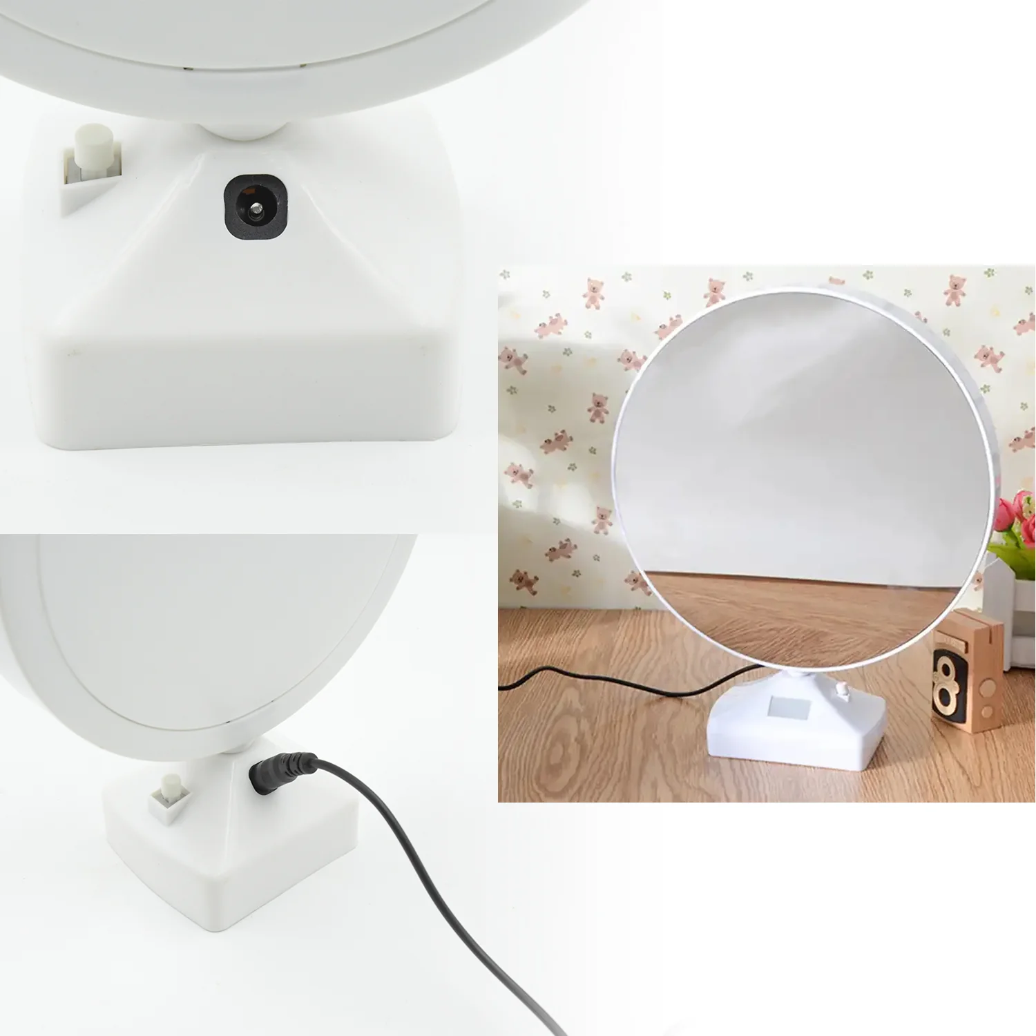 Plastic 2 in 1 Mirror Come Photo Frame with Led Light - Image 5