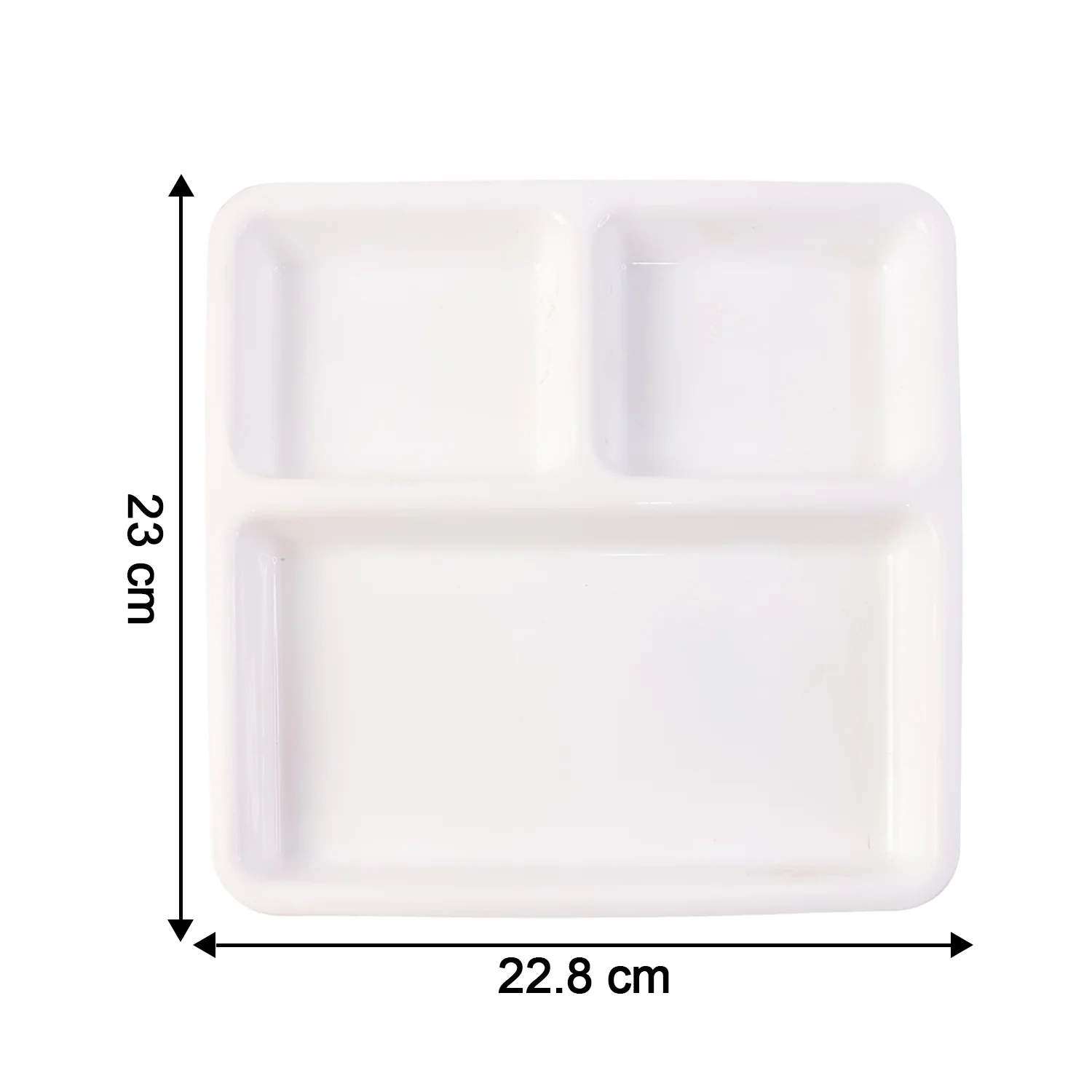 Plastic 3-Compartment Plate for Meal Serving - Image 6