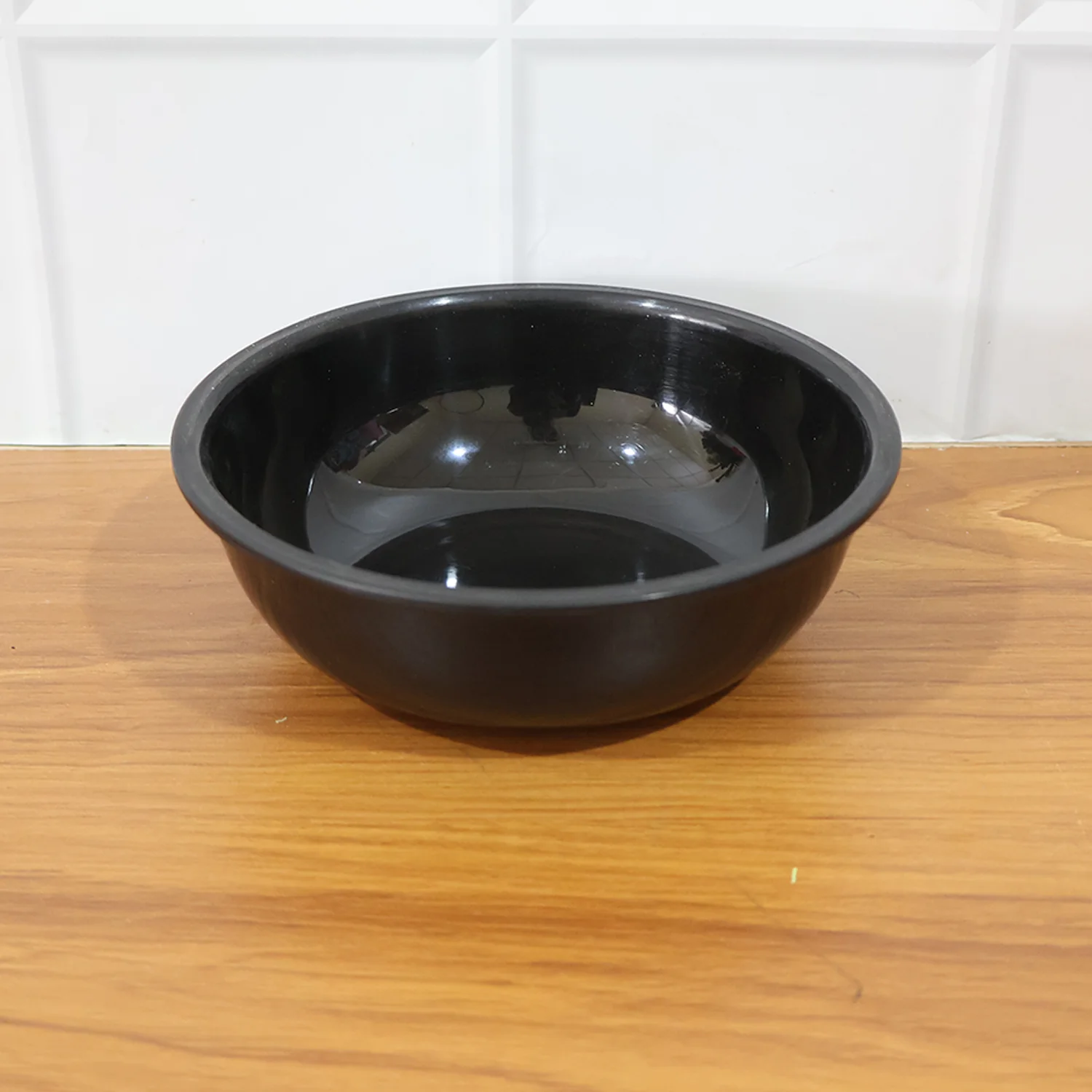 Plastic 6 Inch Black Round Deep Serving Bowl (1 Pc) - Image 9