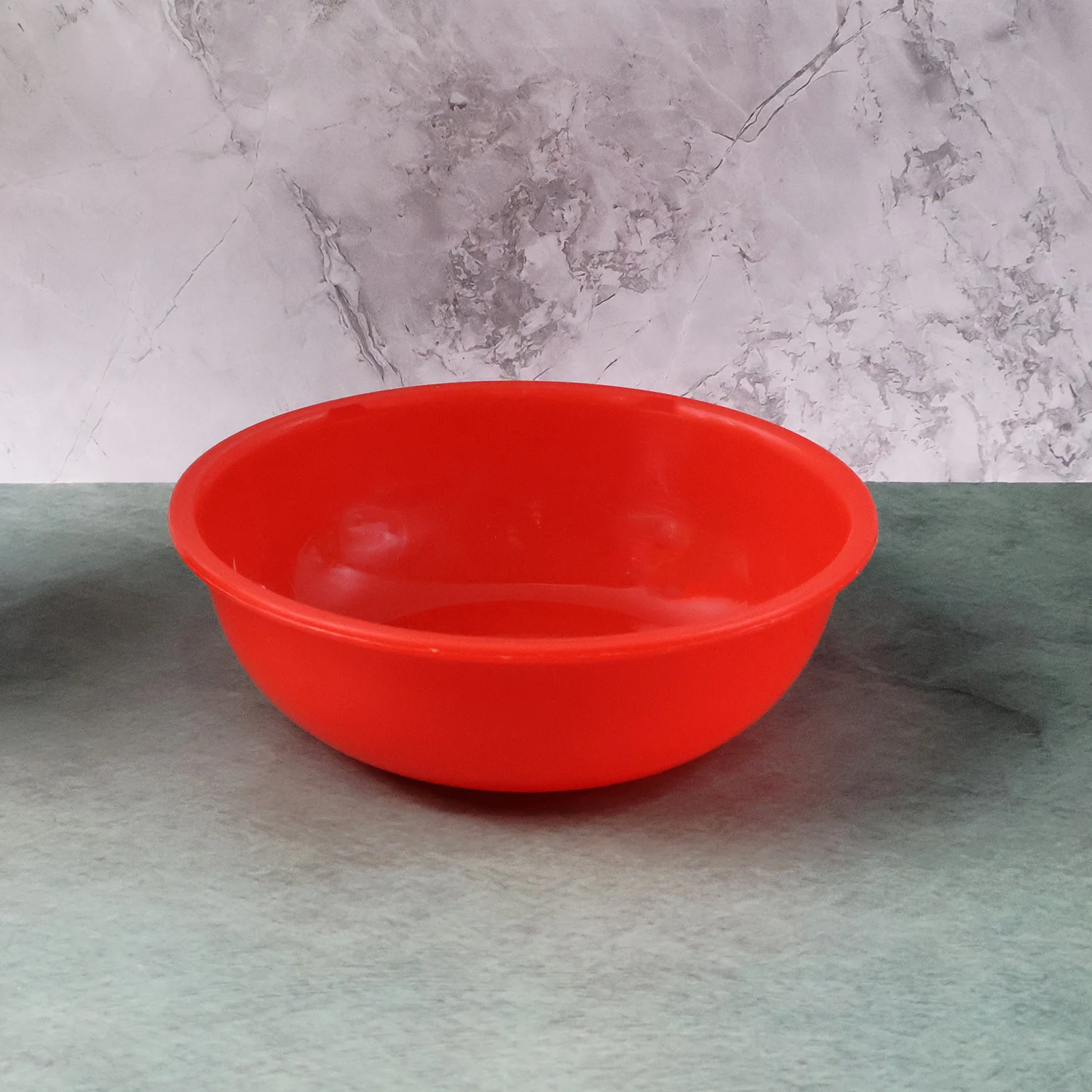 Plastic 6 Inch Red Round Deep Serving Bowl (1 Pc) - Image 4