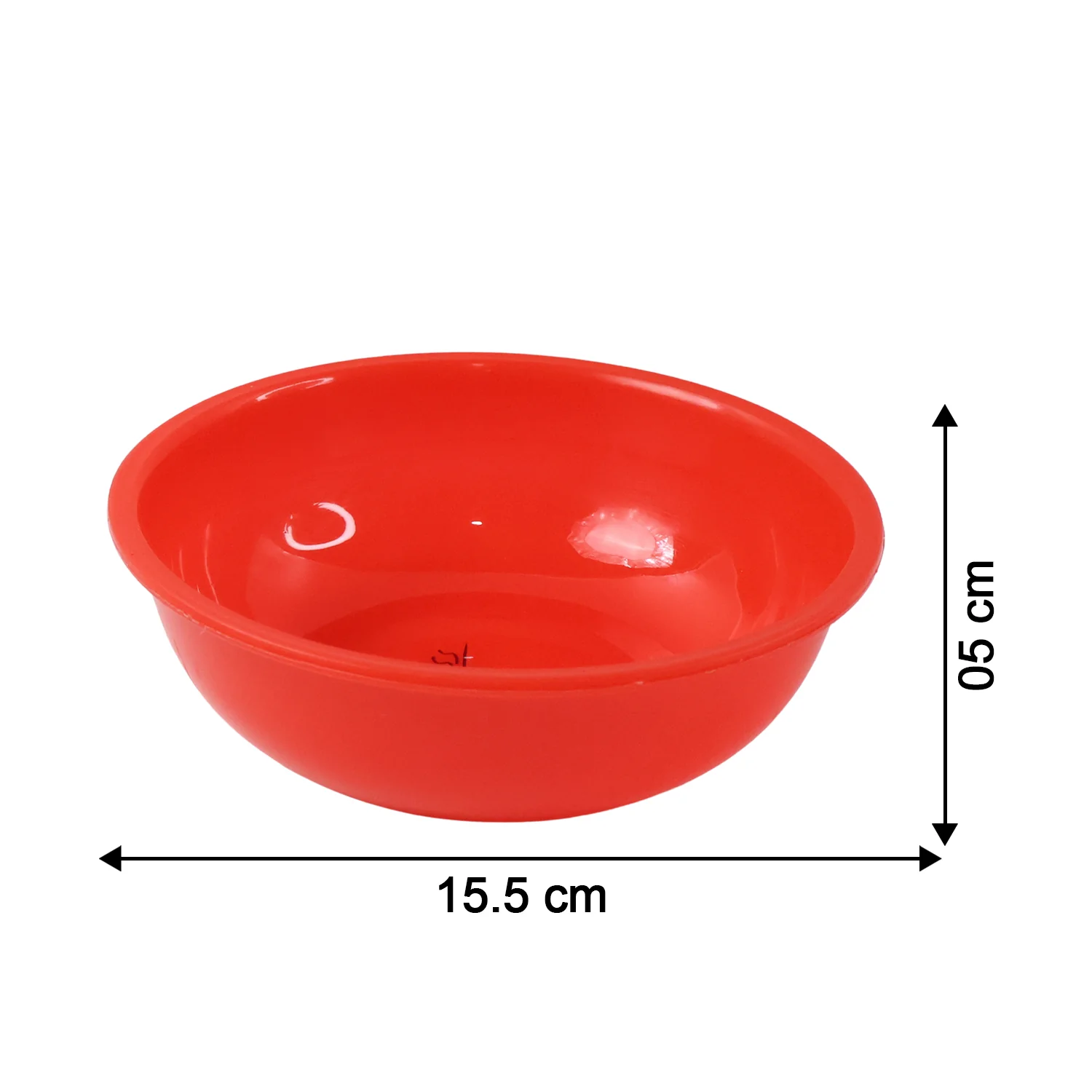 Plastic 6 Inch Red Round Deep Serving Bowl (1 Pc) - Image 7