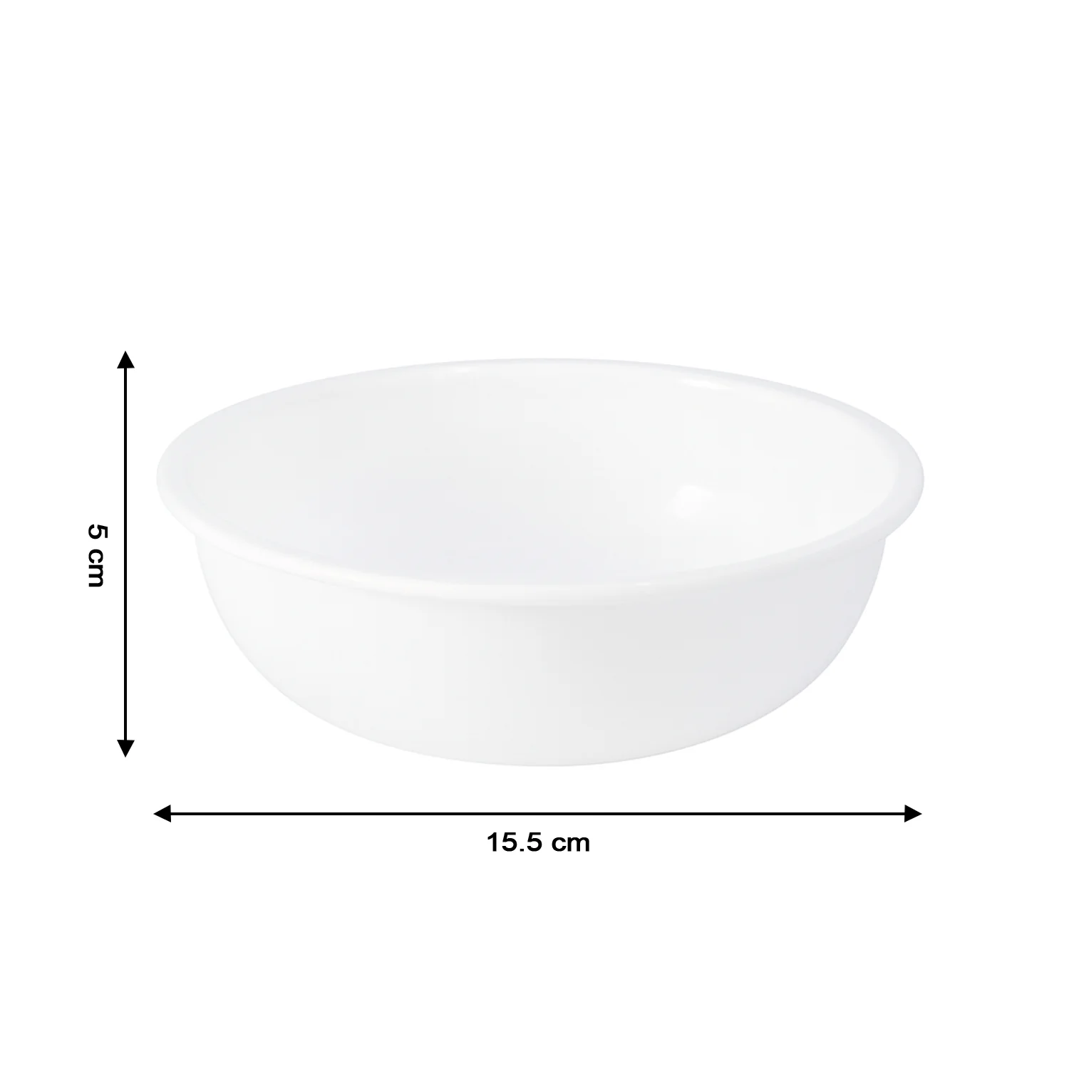 Plastic 6 Inch White Round Deep Serving Bowl (1 Pc) - Image 4