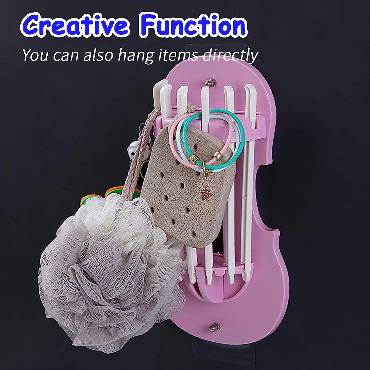 Plastic 7 in 1 Retractable Wall Mounted Pull Out Hanger for Kitchen Bath - Image 5