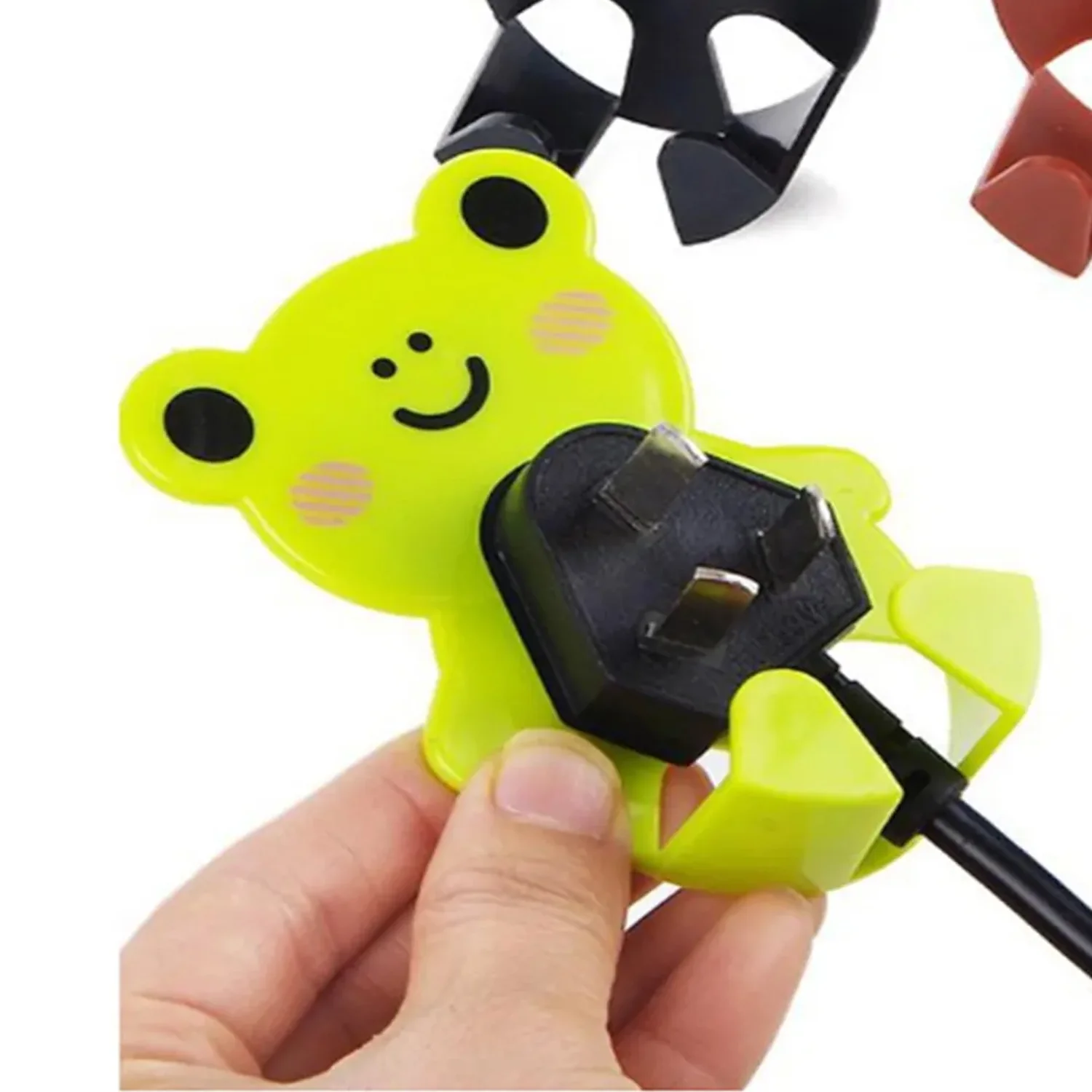 Plastic Adhesive Cable & Socket Holder – 2-Piece Set for Office, Home & Restaurant - Image 3