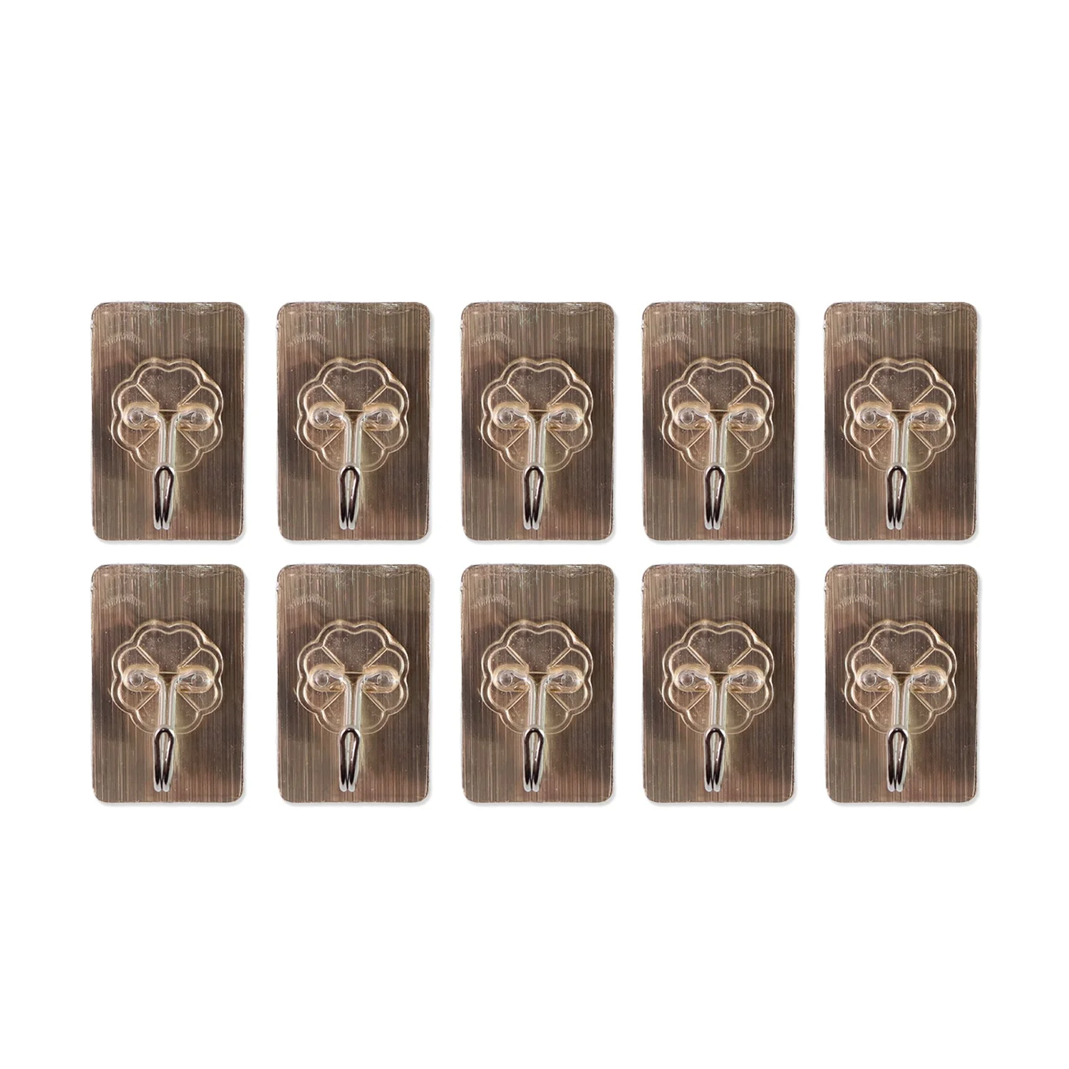 Plastic Adhesive Sticky Waterproof and Oil Proof, Wall Hook (5.5×3.5 Cm & 10 Pc) - Image 5
