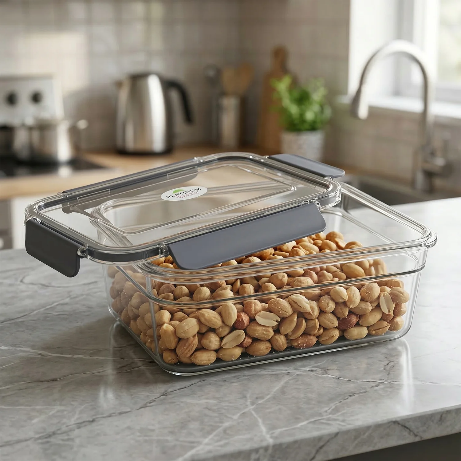 Plastic Airtight Food Storage Container Set(3 Pc, 750 ML, 1500 ML, 2800 ML) - Image 7