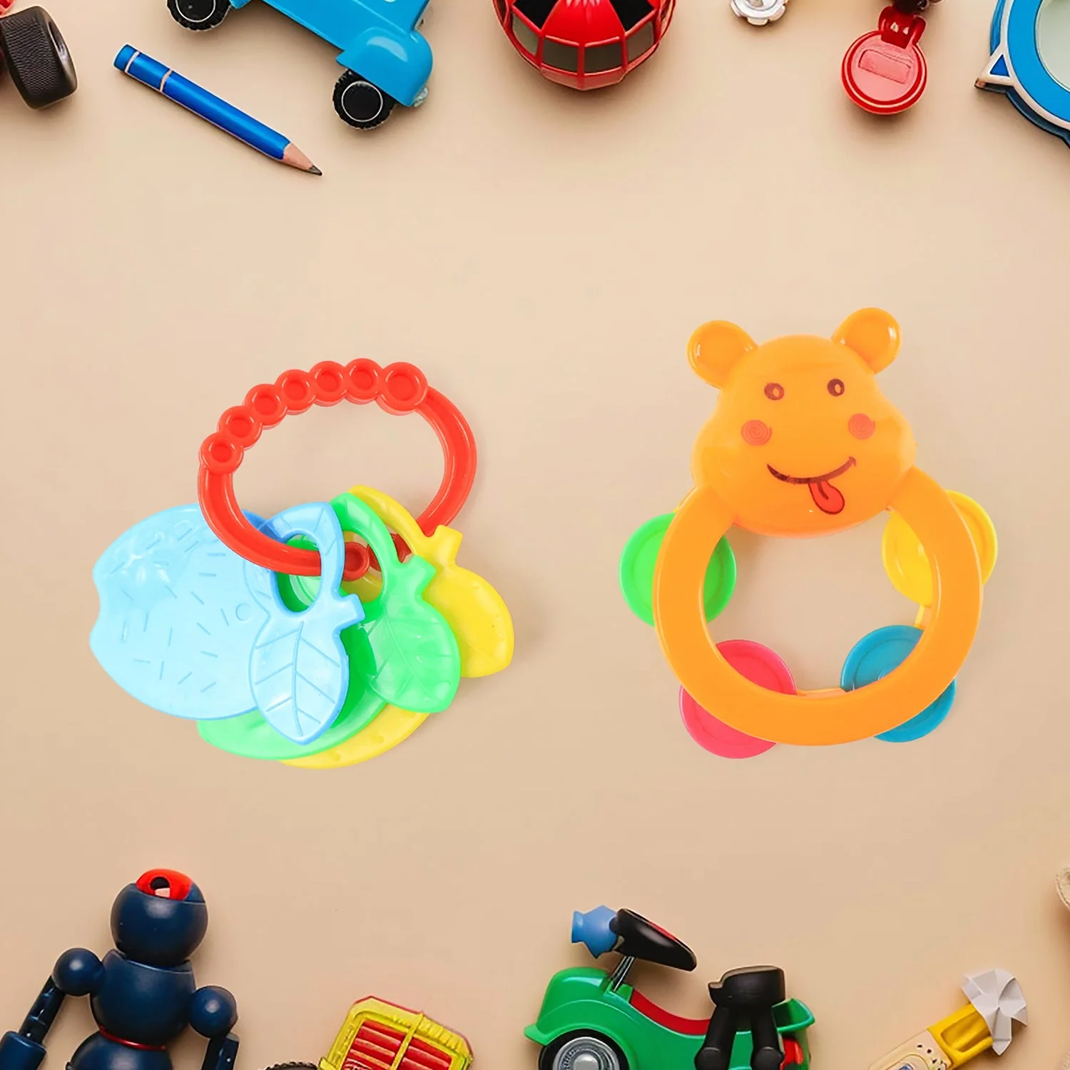 Plastic Baby Rattle Toys 5 Pcs Set - Image 4
