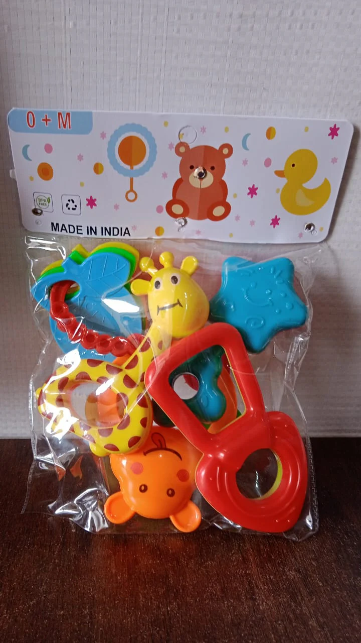 Plastic Baby Rattle Toys 5 Pcs Set - Image 8