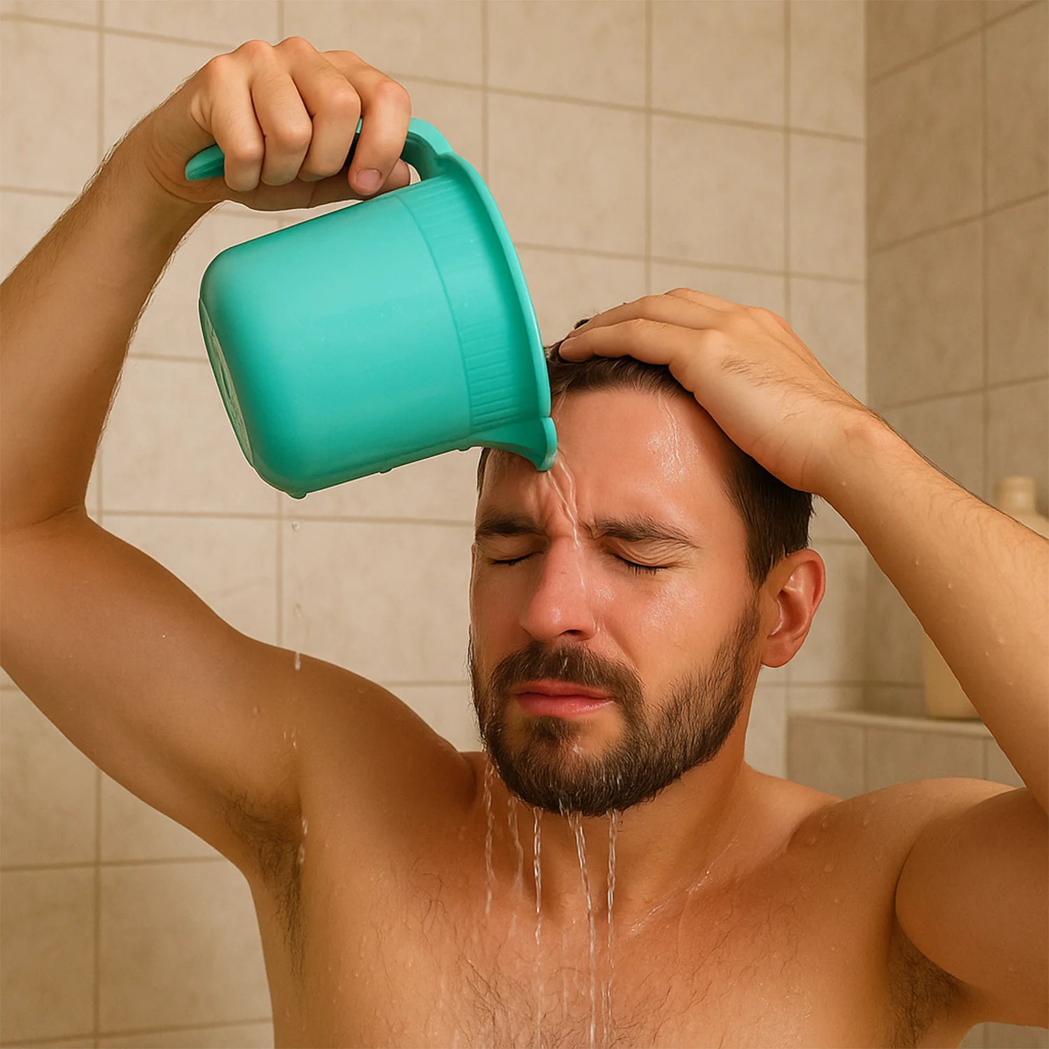 Plastic Bath Mug for Bathroom Use (1 Pc) - Image 4