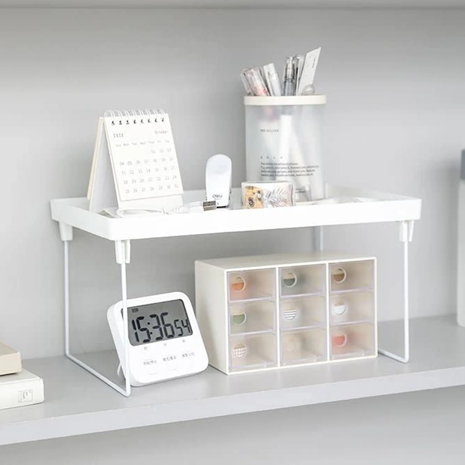 Plastic Bathroom Organizer Kitchen Utility Storage Rack (32x19.5 Cm / 1 Pc) - Image 4