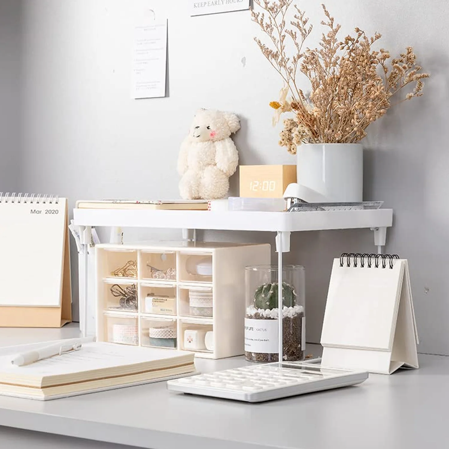Plastic Bathroom Organizer Kitchen Utility Storage Rack (32x19.5 Cm / 1 Pc) - Image 8