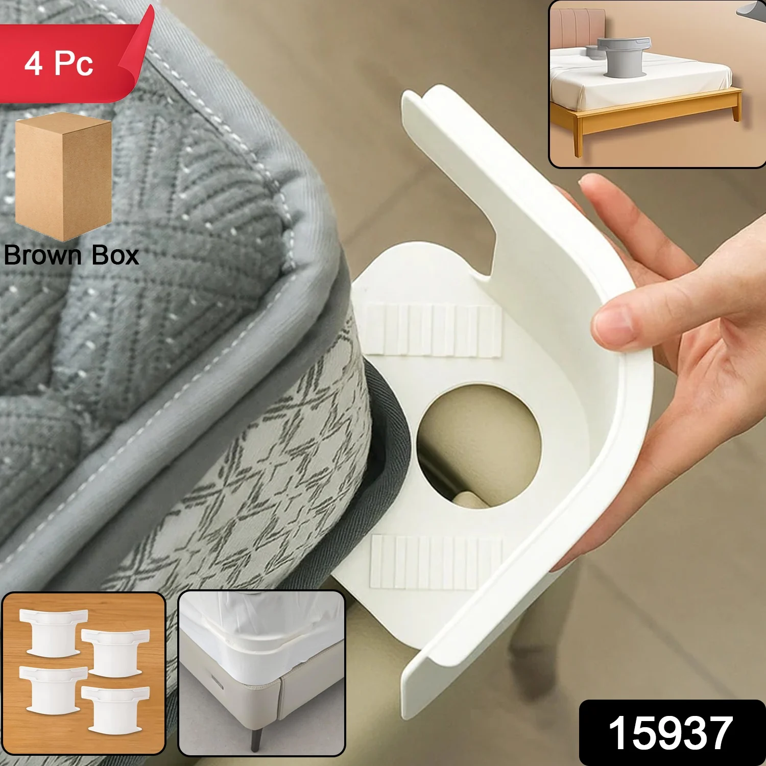 Plastic Bed Sheet Holders for Mattress (4 Pc Set) - Image 2