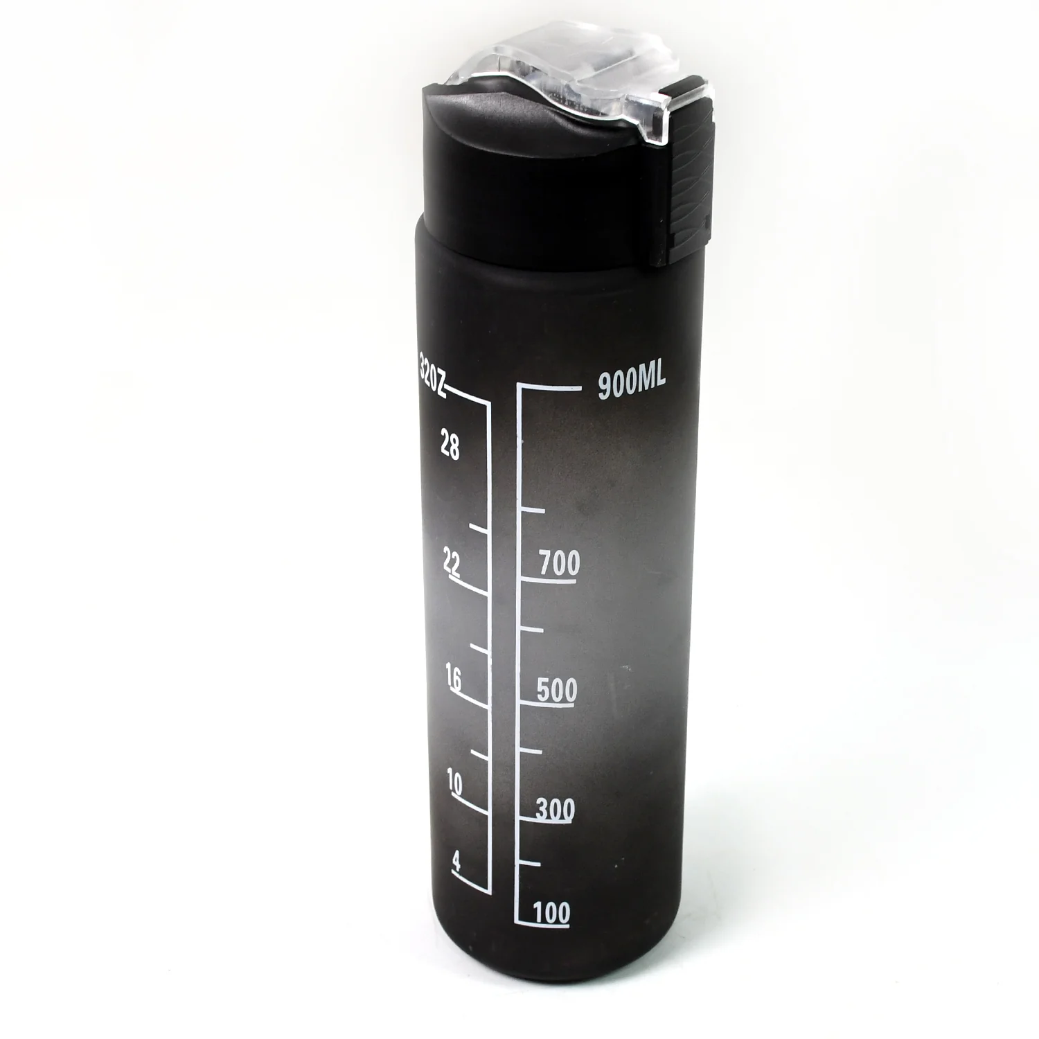 Plastic Black Motivational Water Bottle with Straw (900 ML) - Image 5