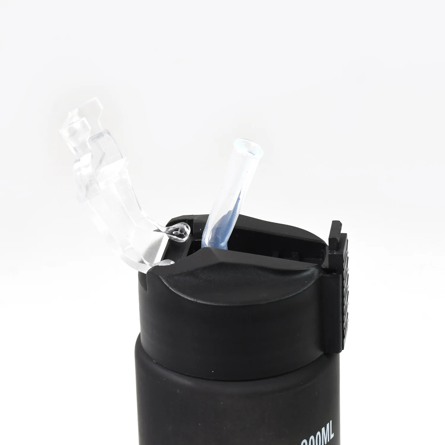 Plastic Black Motivational Water Bottle with Straw (900 ML) - Image 6