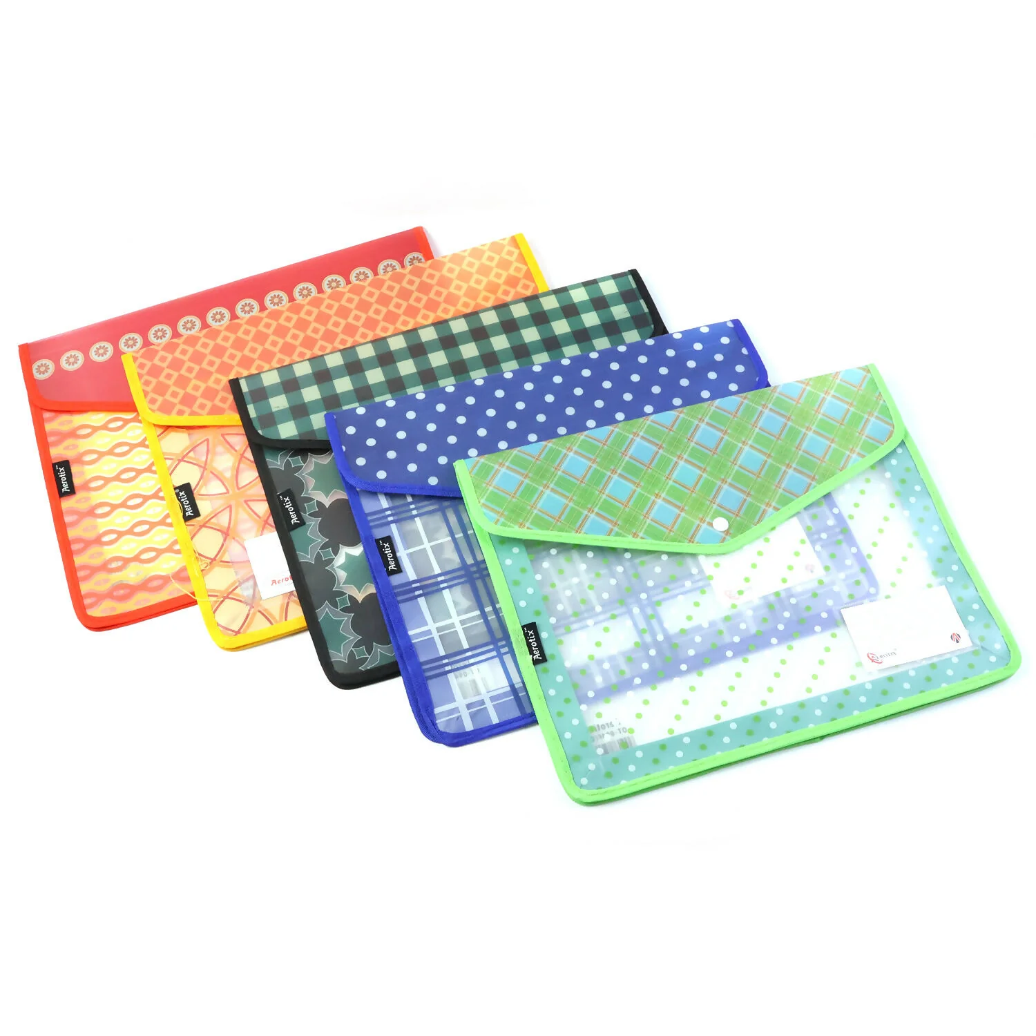 Plastic Button File Folder for Documents, Office & School Use – Multicolour (1 Piece) - Image 4