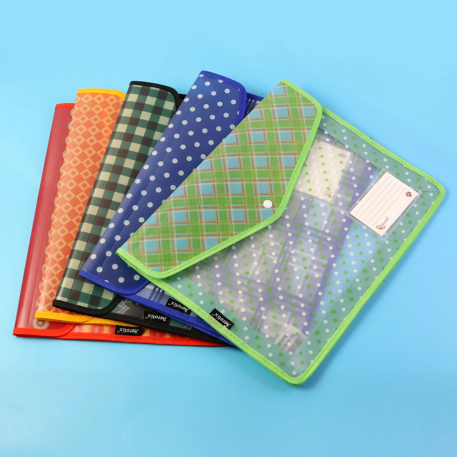 Plastic Button File Folder for Documents, Office & School Use – Multicolour (1 Piece) - Image 5