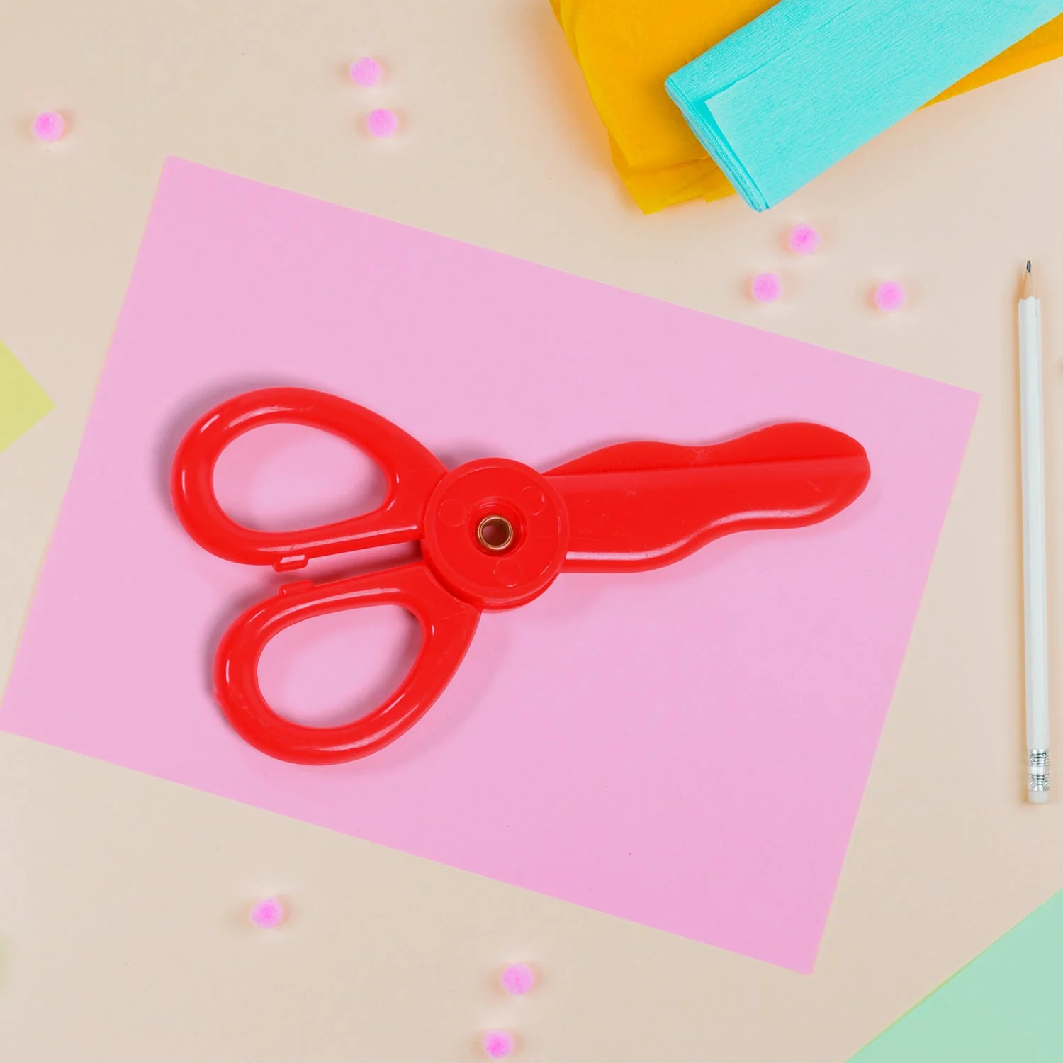 Plastic Child-Safe Scissor Set (50 Pcs Set) - Image 4