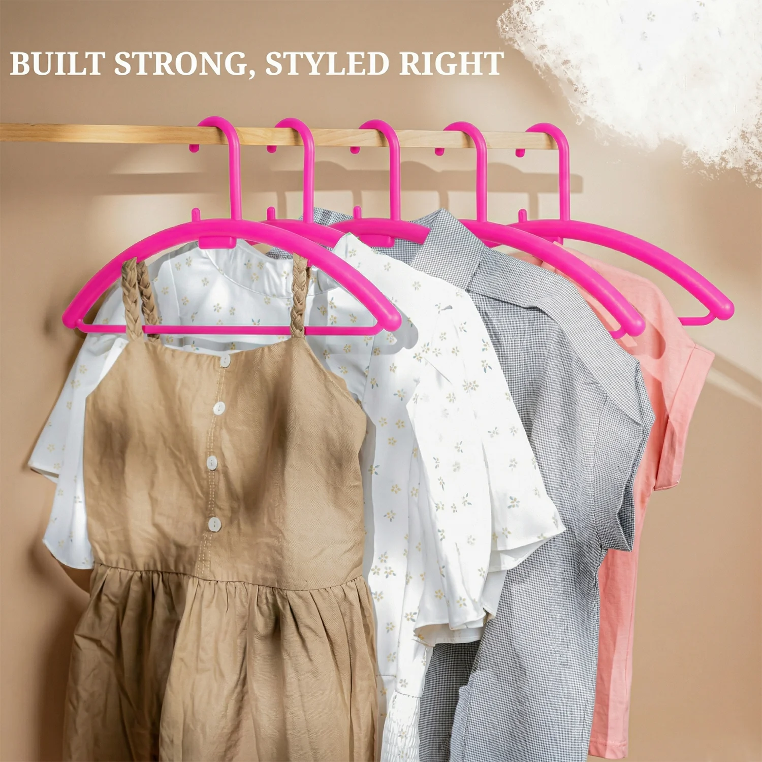 Plastic Clothes Hanger Multipurpose Durable Wardrobe Garment Hanging Rack (1 Pc) - Image 3