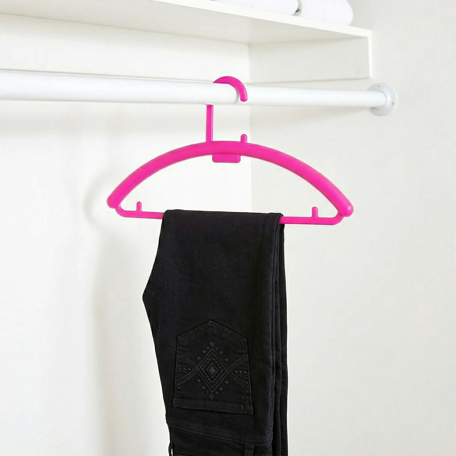 Plastic Clothes Hanger Multipurpose Durable Wardrobe Garment Hanging Rack (1 Pc) - Image 5