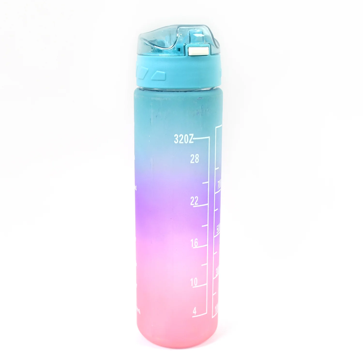 Plastic Colorful Motivational Water Bottle with Straw (900 ML) - Image 5