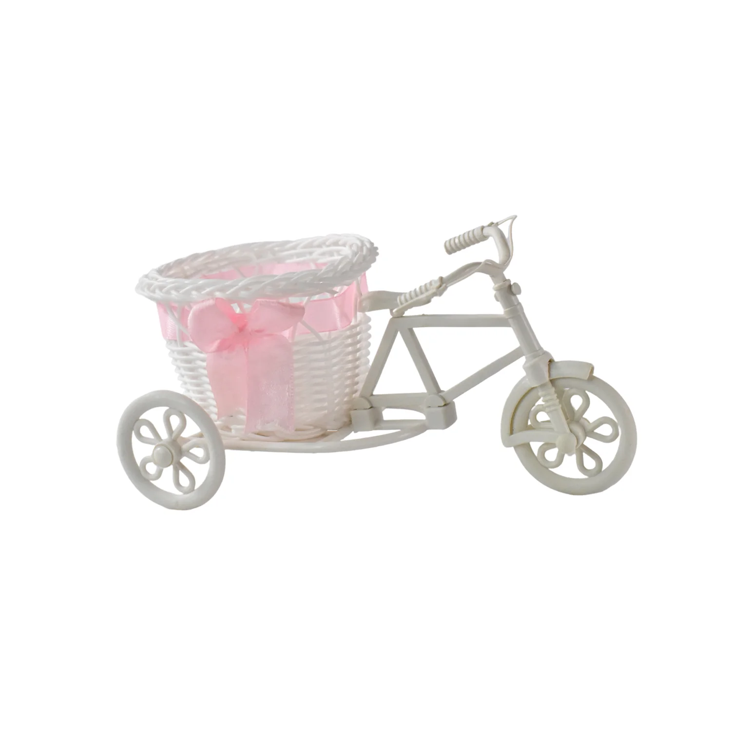 Plastic Cycle Flower Vases For Home Decor; Bicycle Flower Pot Stand (1 Pc) - Image 5