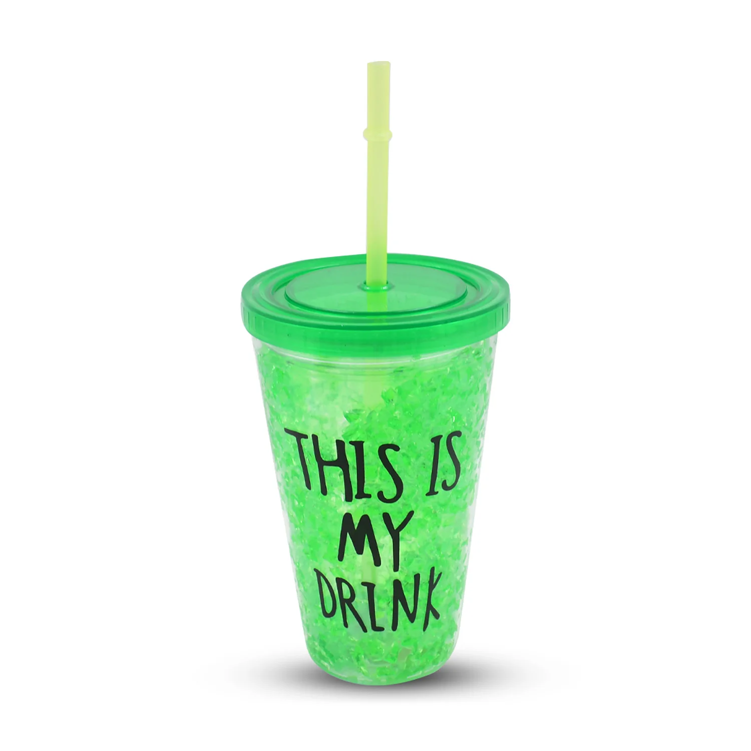 Plastic Drink Cup, Tea Coffee Tumbler with Lid and Straw (1 Pc) - Image 6