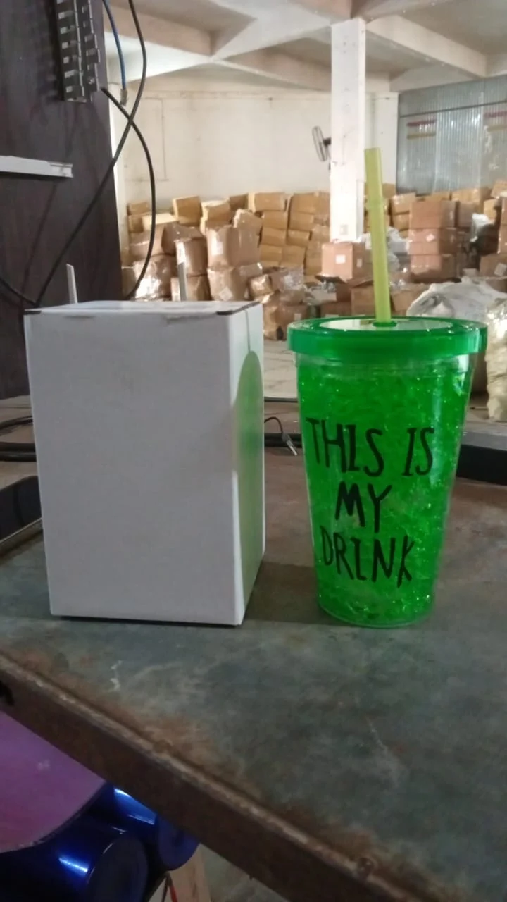 Plastic Drink Cup, Tea Coffee Tumbler with Lid and Straw (1 Pc) - Image 7