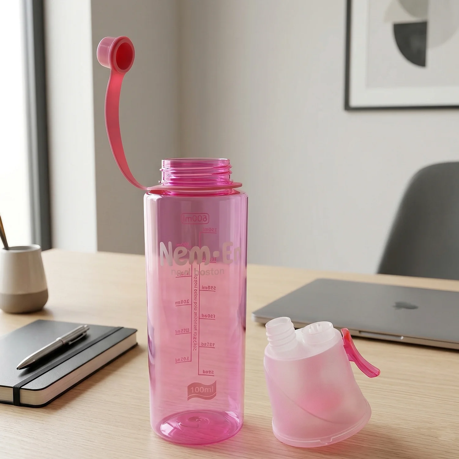 Plastic Sports Water Bottle – Dual Function with Built-In Mist Spray (600 ML) - Image 7