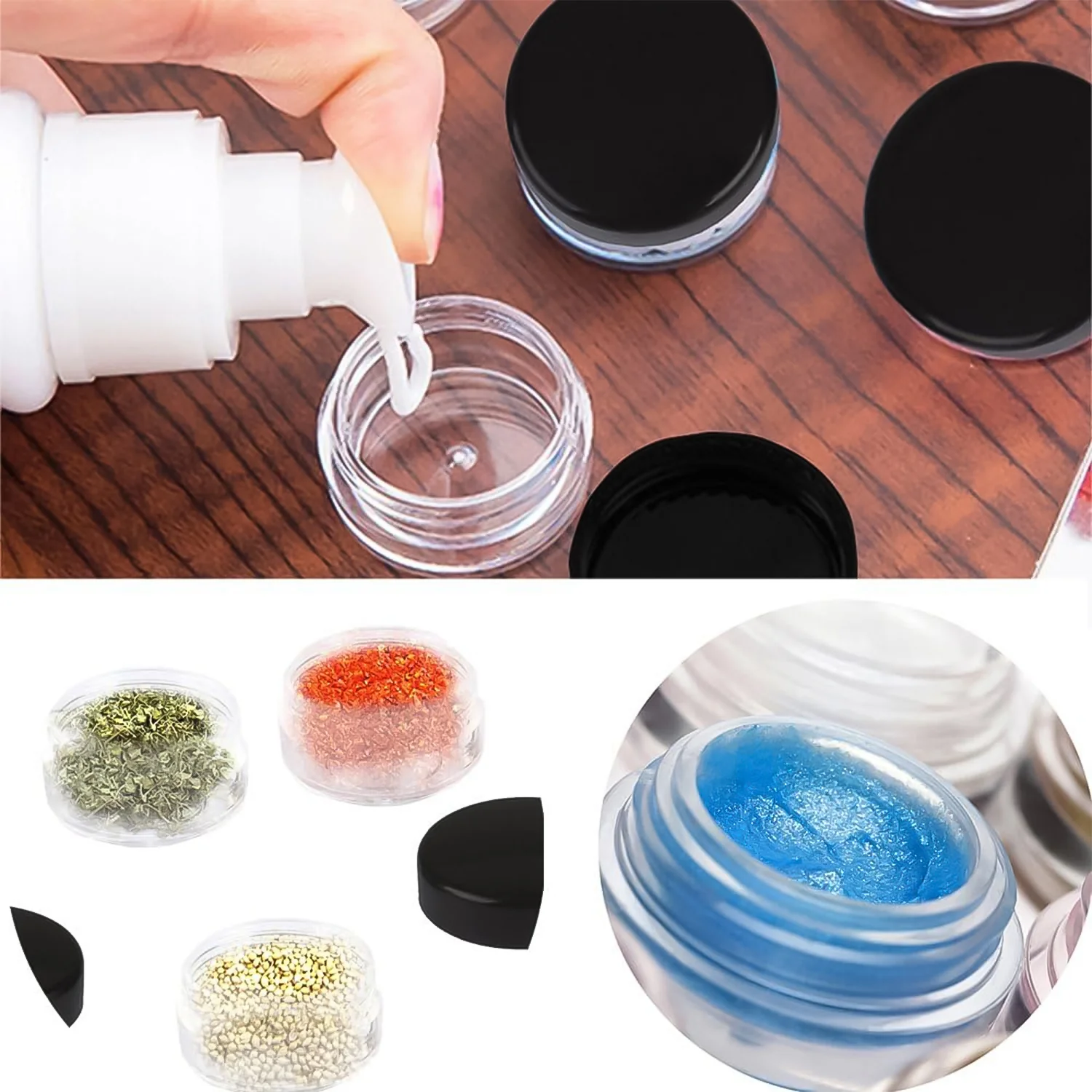 Plastic Empty Round Makeup Jar Pot Travel Cream Powder Cosmetic Container (1 Pc) - Image 6