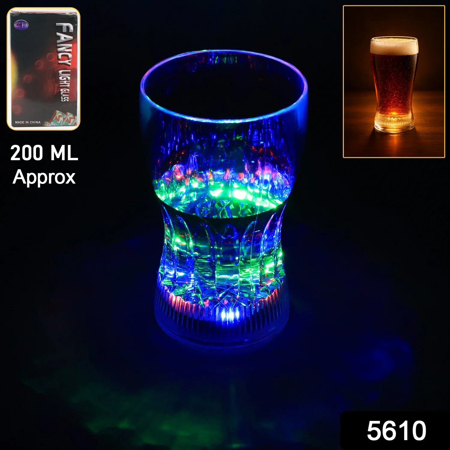Plastic Fancy LED Light Glass 200 ML (1 Pc) - Image 2