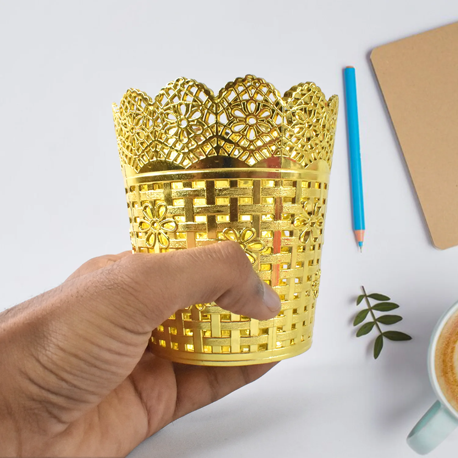 Pen holder Office Desk Metal Mesh Pen Stand (1 Pc) - Image 6