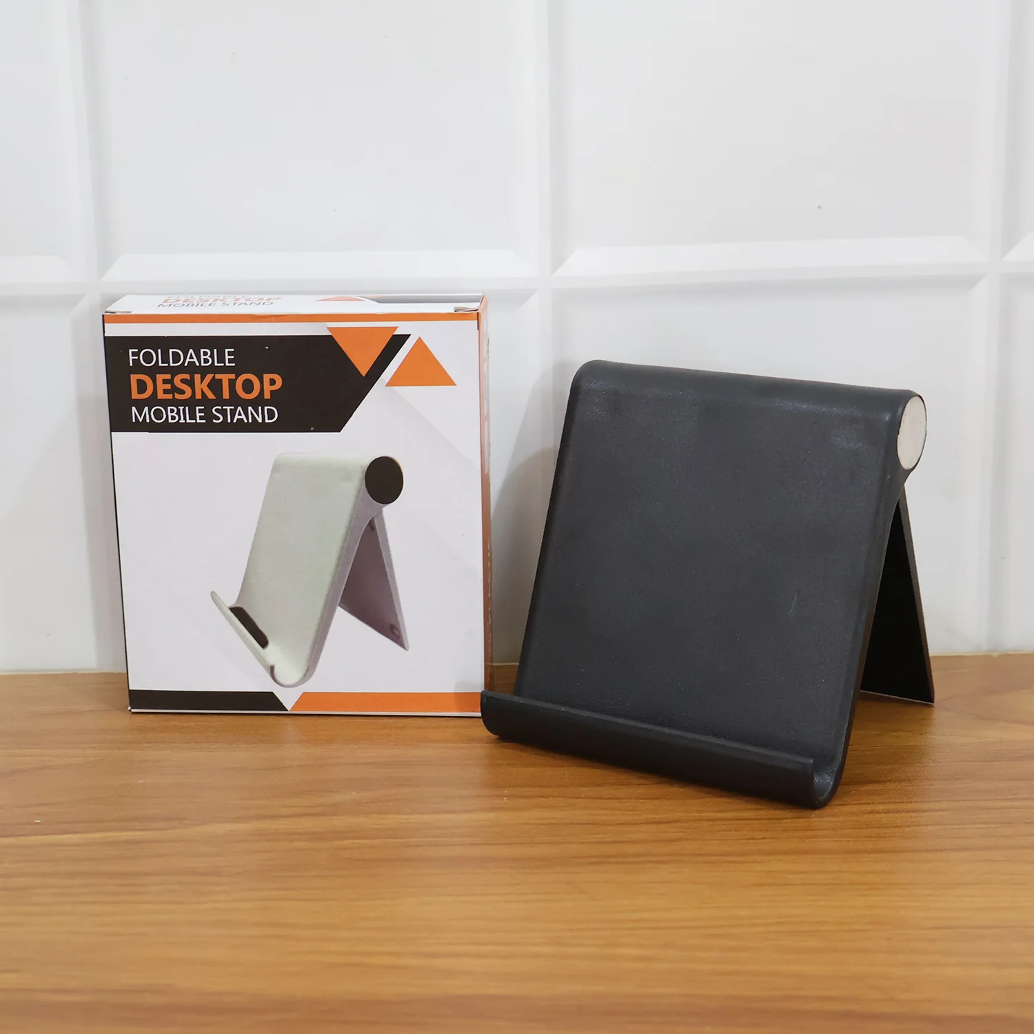 Plastic Foldable Desktop Mobile Stand (1 Pc / Black) - Image 8