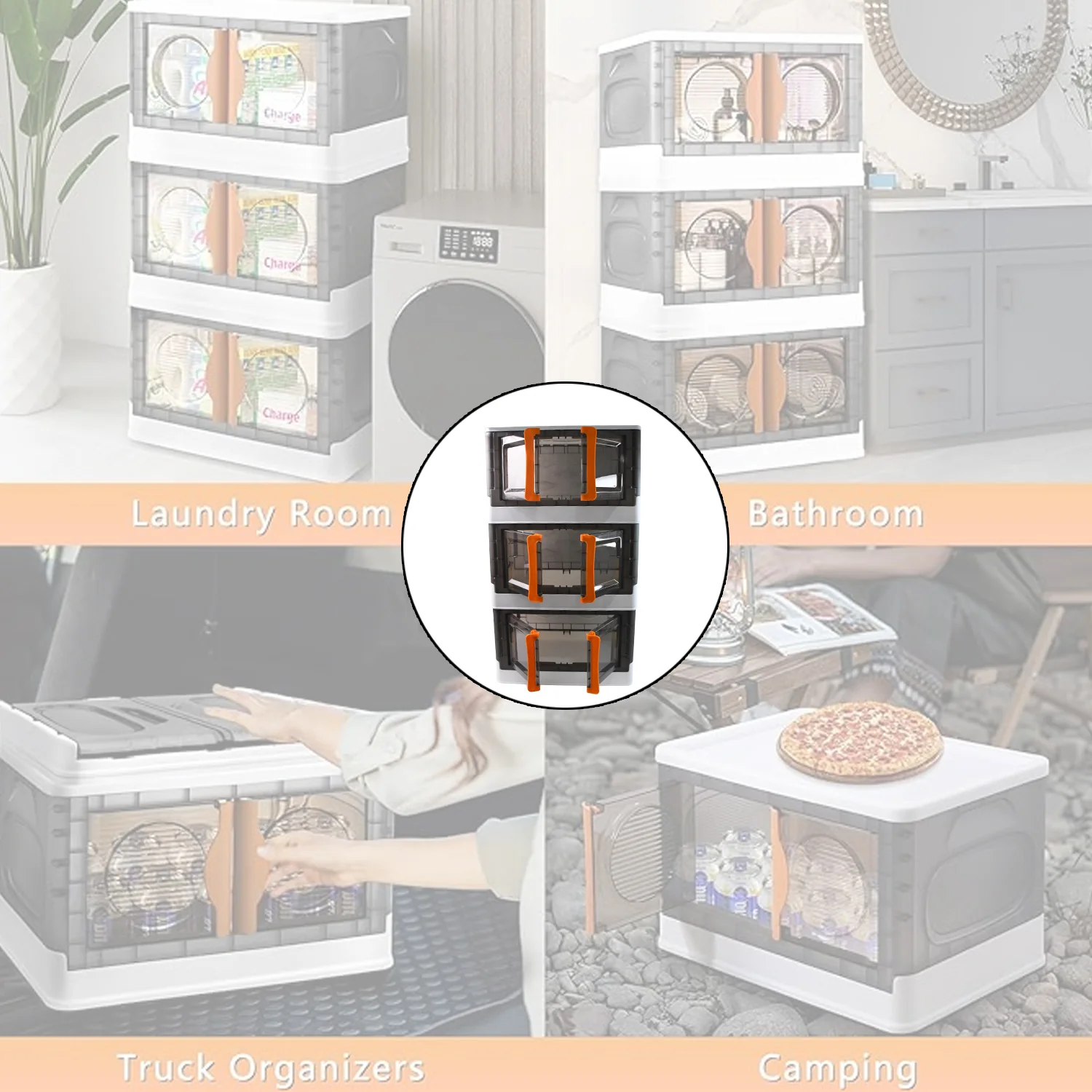 Plastic Folding Wardrobe Storage Organizer (3 Layer / 1 Pc) - Image 4
