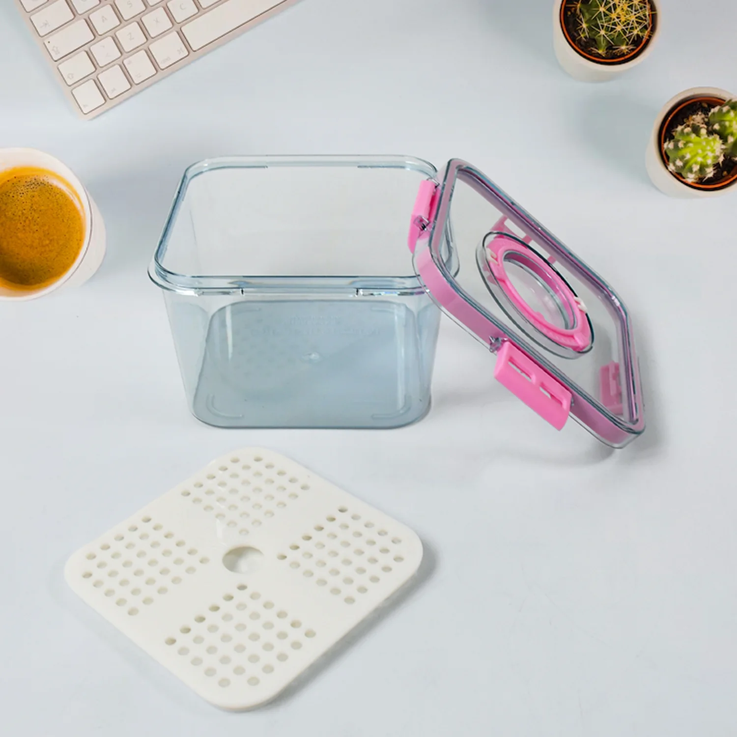 High Quality Plastic Food Storage ContainerFood Box (1400ML) - Image 6