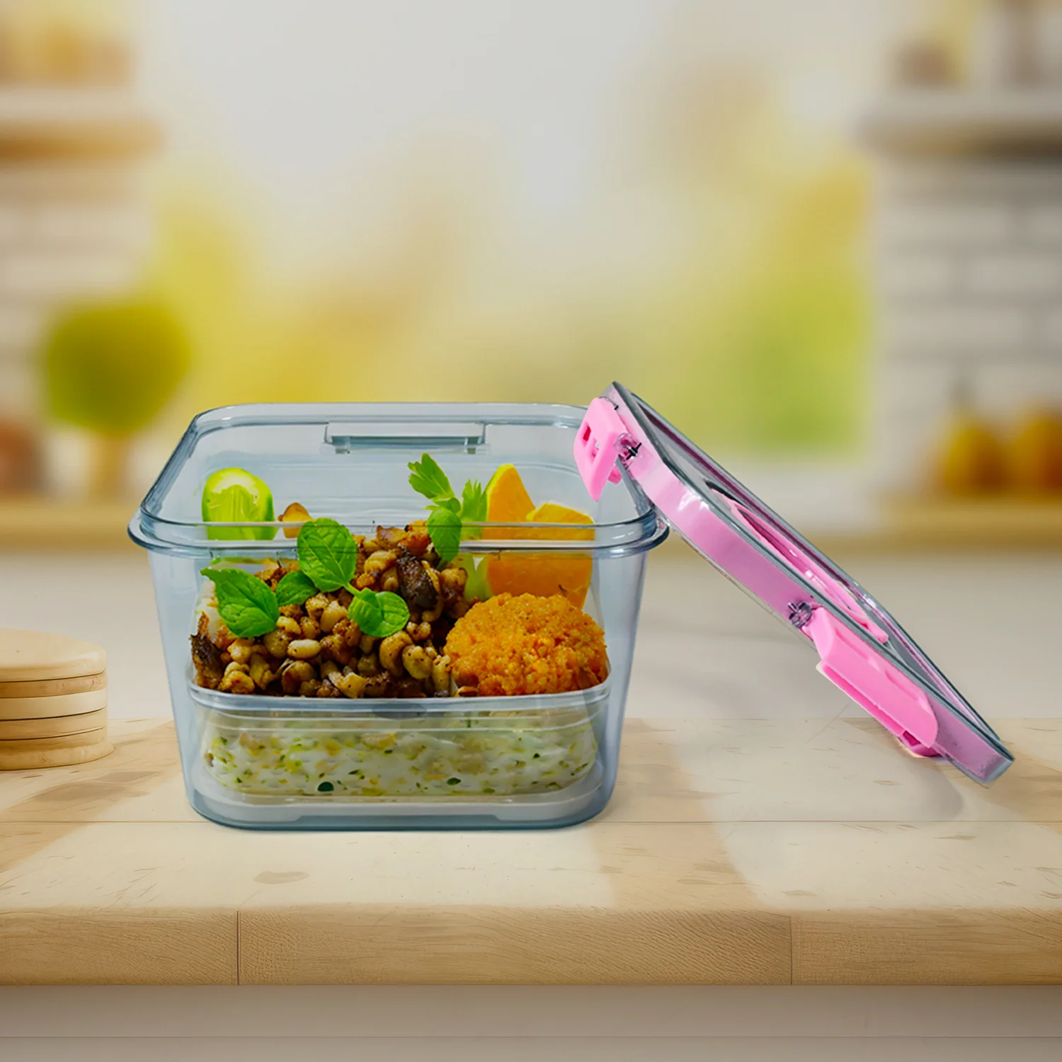 High Quality Plastic Food Storage ContainerFood Box (1400ML) - Image 7